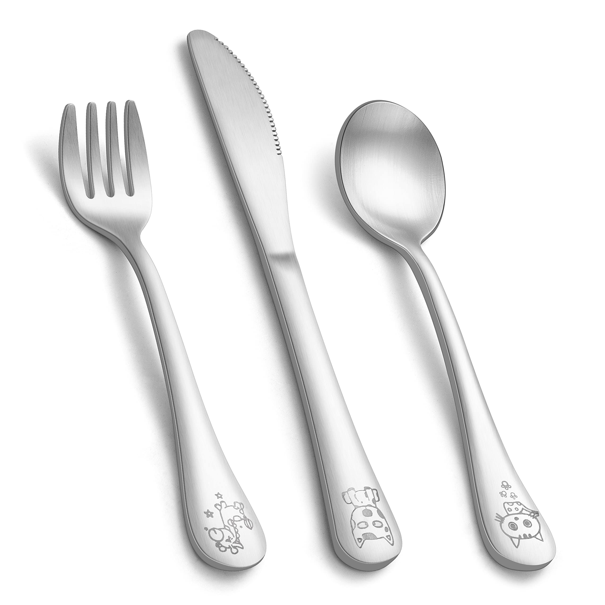 Amazon.com: E-far 9 件式幼兒用品,不銹鋼兒童銀器,適合嬰兒自行餵食 Amazon.com: E-far 9 件式幼兒用品,不銹鋼兒童銀器,適合嬰兒自行餵食